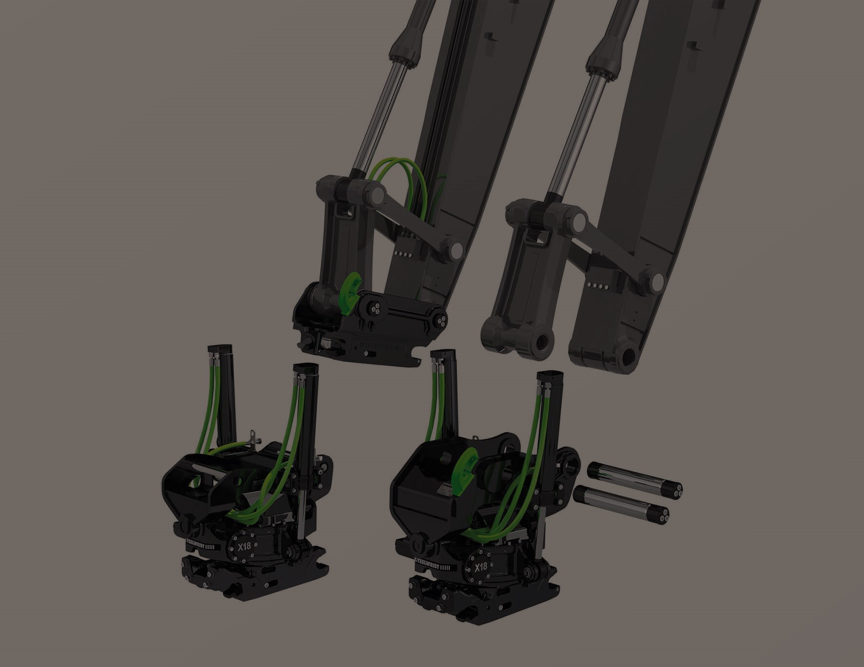 Głowica wychylno-obrotowa do koparki